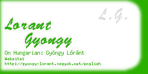 lorant gyongy business card