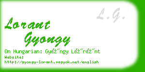 lorant gyongy business card